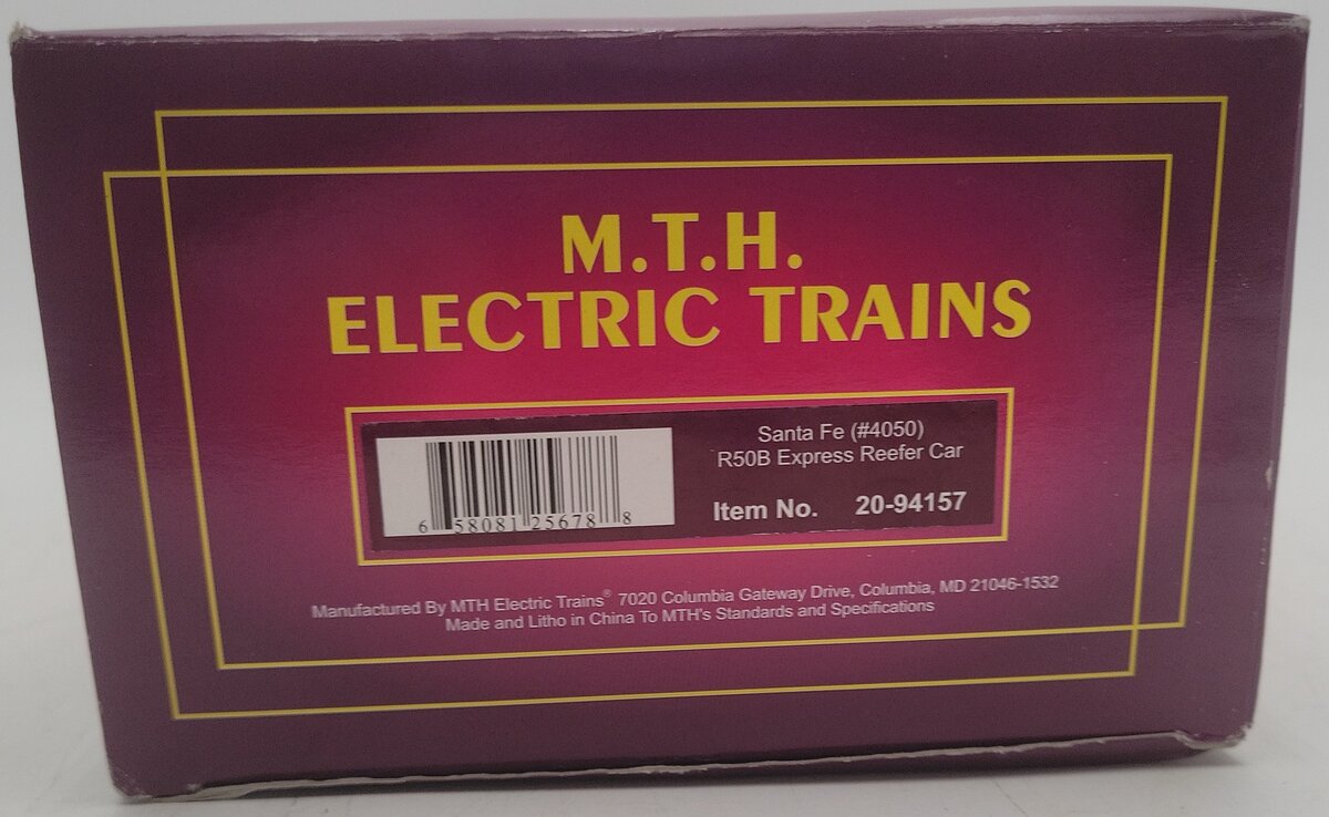 MTH 20-94157 O Santa Fe R50B Express Reefer Car #4050 VG/Box