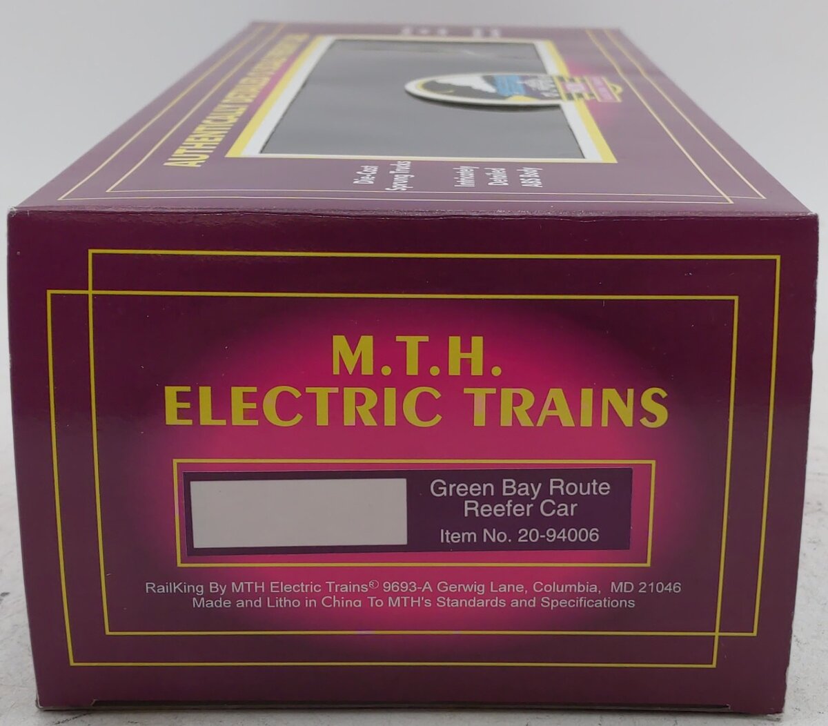 MTH 20-94006 O Gauge Green Bay & Western Route Reefer Car #21002 EX/Box