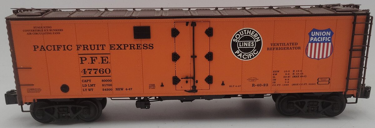 Lionel 6-17336 O Gauge Pacific Fruit Express Steel Sided Refrigerator Car #47760 EX/Box