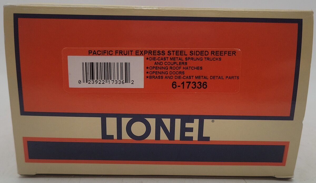 Lionel 6-17336 O Gauge Pacific Fruit Express Steel Sided Refrigerator Car #47760 EX/Box