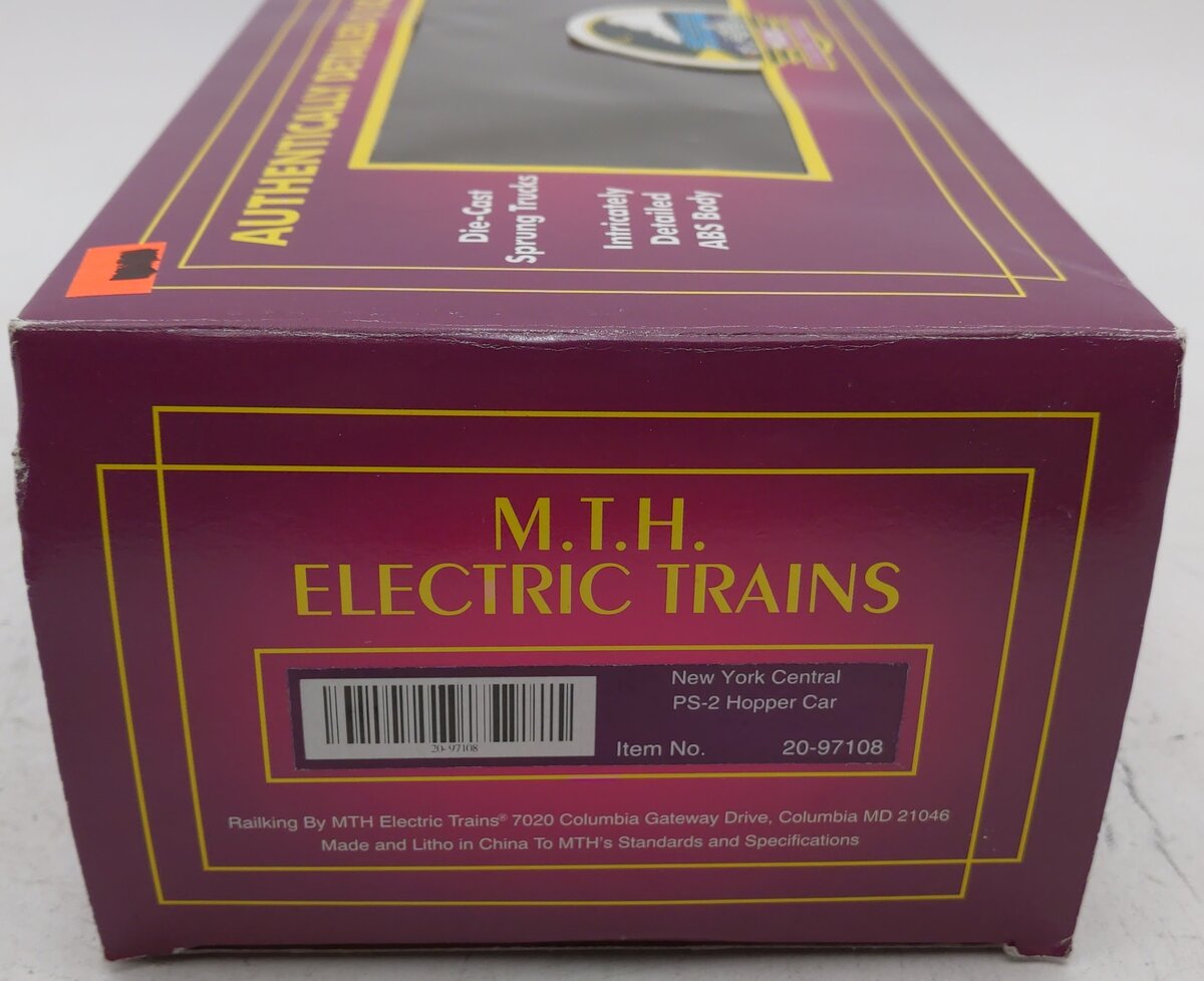 MTH 20-97108 O Gauge New York Central 2 Bay Hopper #87615 EX/Box