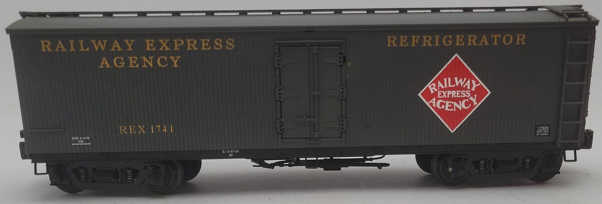 Lionel 6-17334 O Gauge Railway Express Agency General American Milk Car #1741 EX/Box