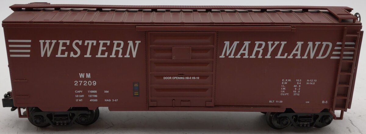 MTH 20-93009 O Gauge Western Maryland Boxcar #27209 EX/Box