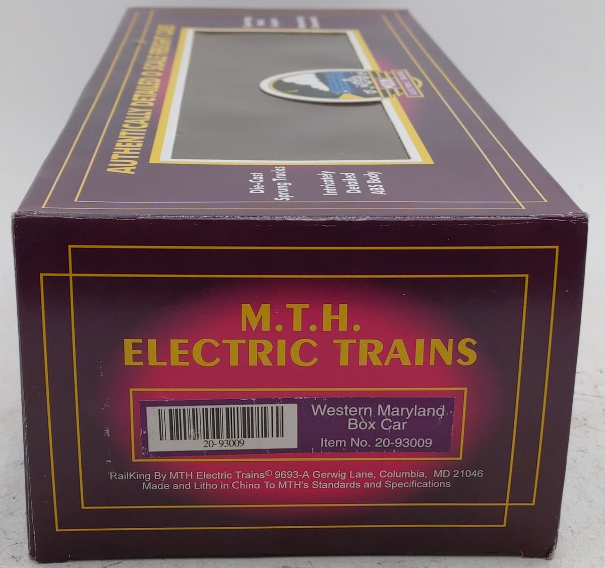 MTH 20-93009 O Gauge Western Maryland Boxcar #27209 EX/Box