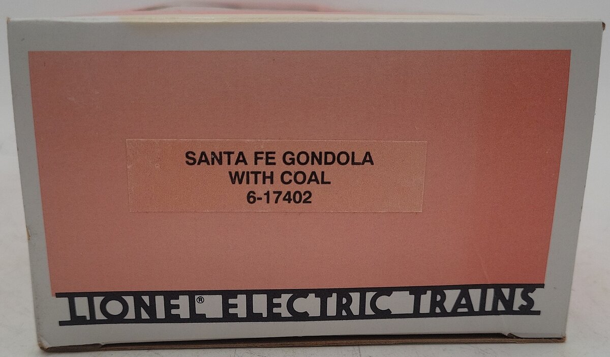 Lionel 6-17402 O Gauge Santa Fe Gondola W/ Coal Load EX/Box