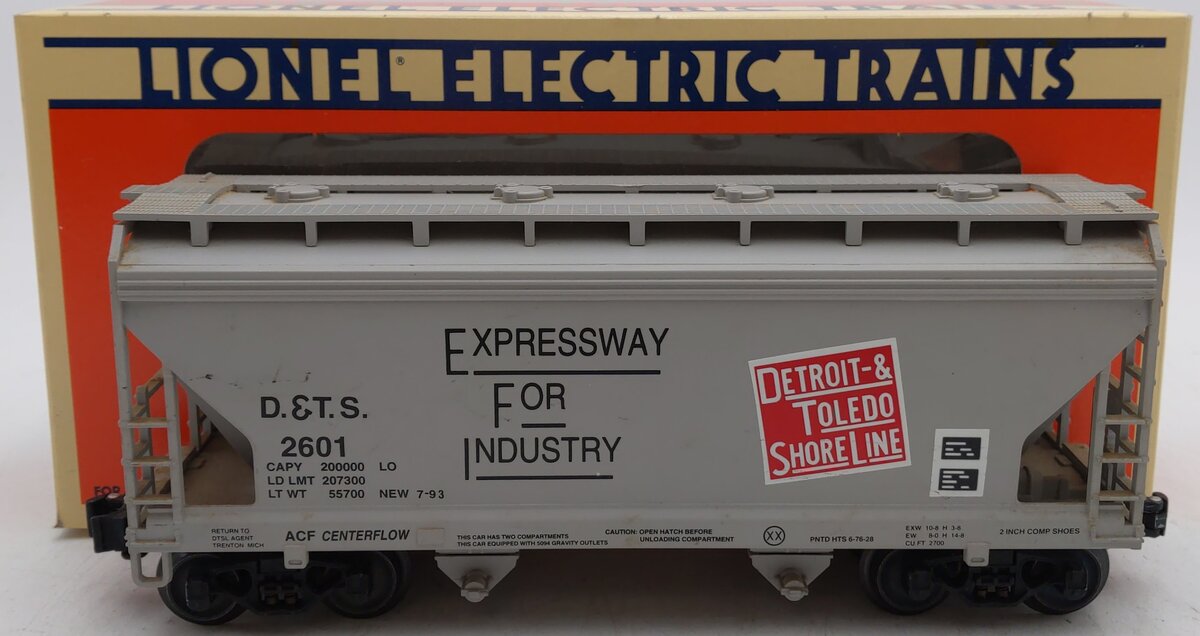 Lionel 6-52023 O Gauge LCCA 1993 D&TS 2-Bay Center Flow Hopper #2601 EX/Box