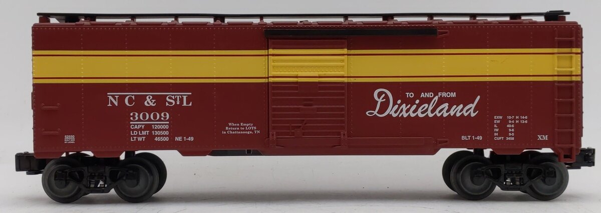 Lionel 6-52550 O Gauge LOTS 2009 NC & St.L Boxcar EX/Box