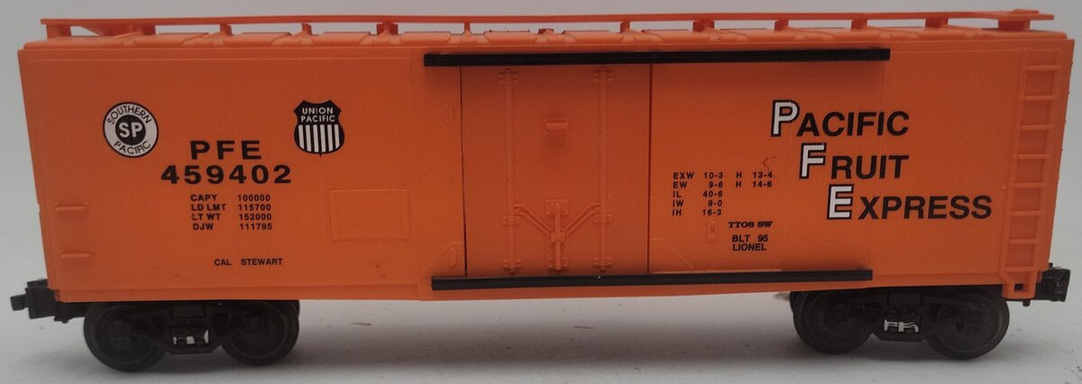 Lionel 6-52073 O Gauge TTOs-1995 PFE Cal-Stewart Reefer #459402 EX/Box