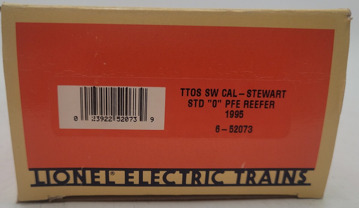 Lionel 6-52073 O Gauge TTOs-1995 PFE Cal-Stewart Reefer #459402 EX/Box