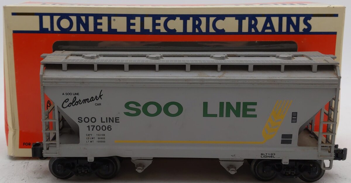Lionel 6-17006 O Gauge SOO Line ACF 2-Bay Hopper Car VG/Box