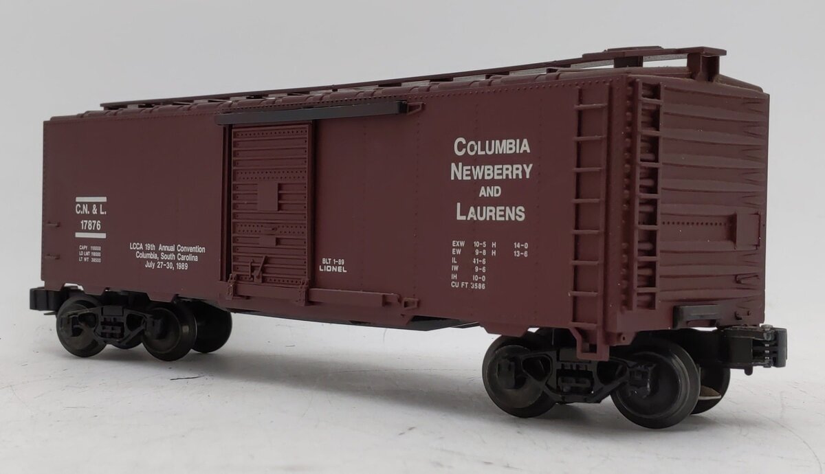 Lionel 6-17876 O Gauge LCCA 1989 Columbia, Newberry & Laurens Convention Box Car EX/Box