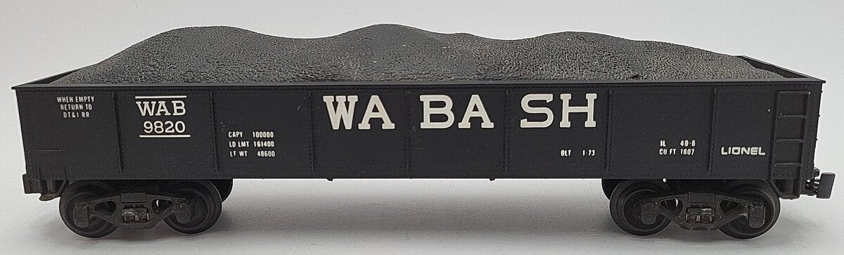 Lionel 6-9820 O Gauge Wabash Gondola Car #9820 VG/Box
