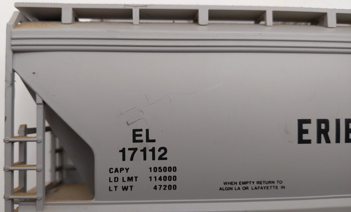 Lionel 6-17112 O Gauge Erie Lackawanna ACF Center Flow 3-Bay Hopper EX/Box