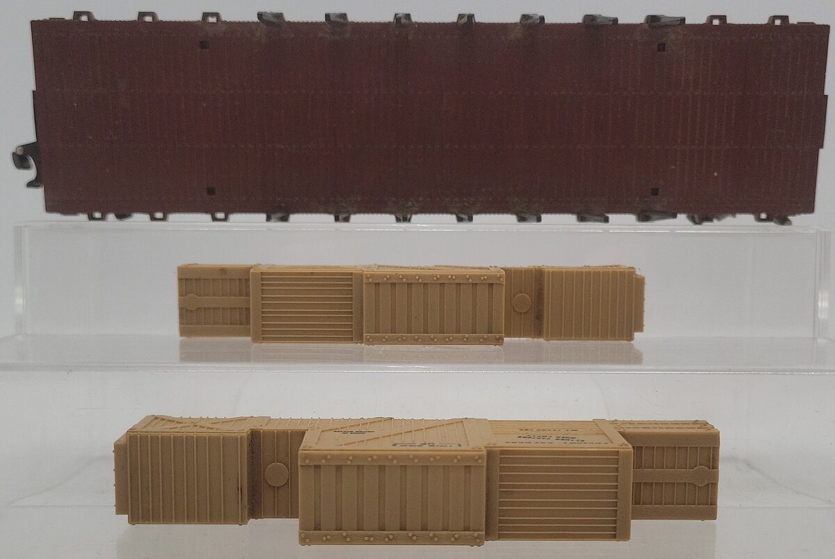 Lionel 6-9823 O Gauge Santa Fe Flatcar with Freight Load VG/Box