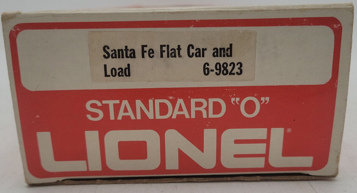 Lionel 6-9823 O Gauge Santa Fe Flatcar with Freight Load VG/Box