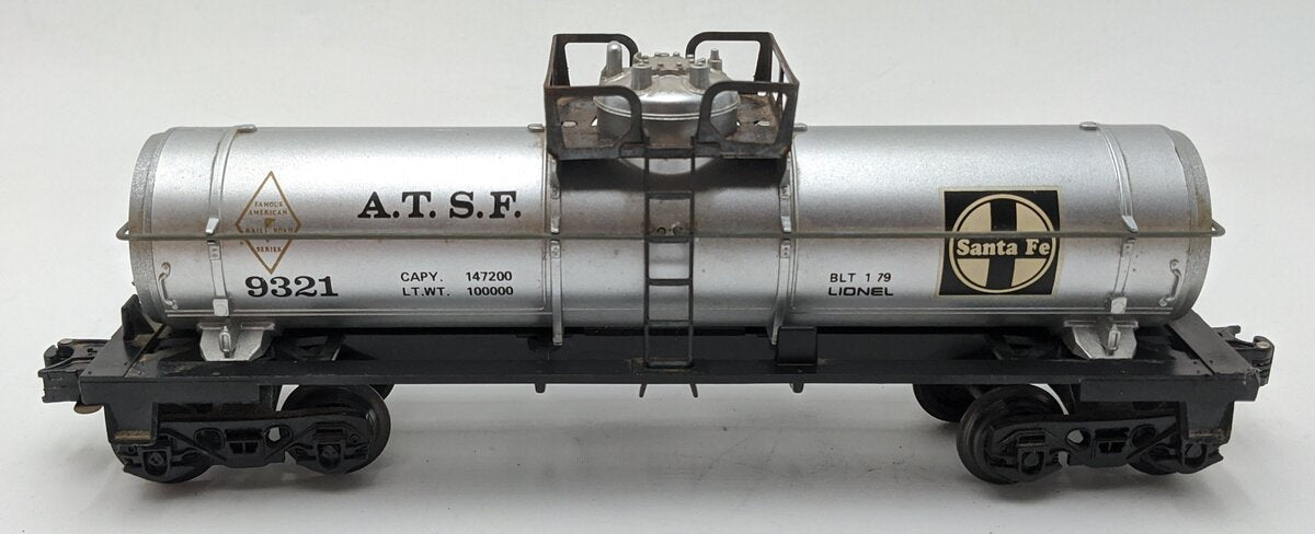 Lionel 6-9321 O Gauge Atchison Topeka & Santa Fe Single Dome Tank Car VG/Box