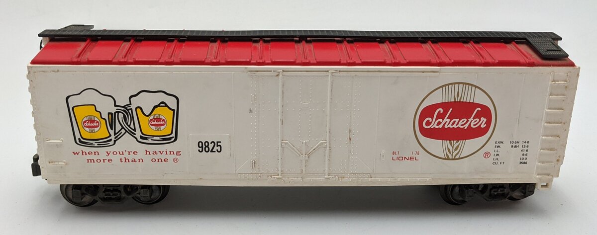 Lionel 6-9825 O Gauge Schaefer Reefer Car #9825 EX/Box