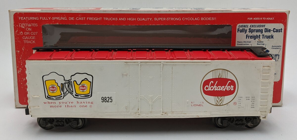 Lionel 6-9825 O Gauge Schaefer Reefer Car #9825 EX/Box