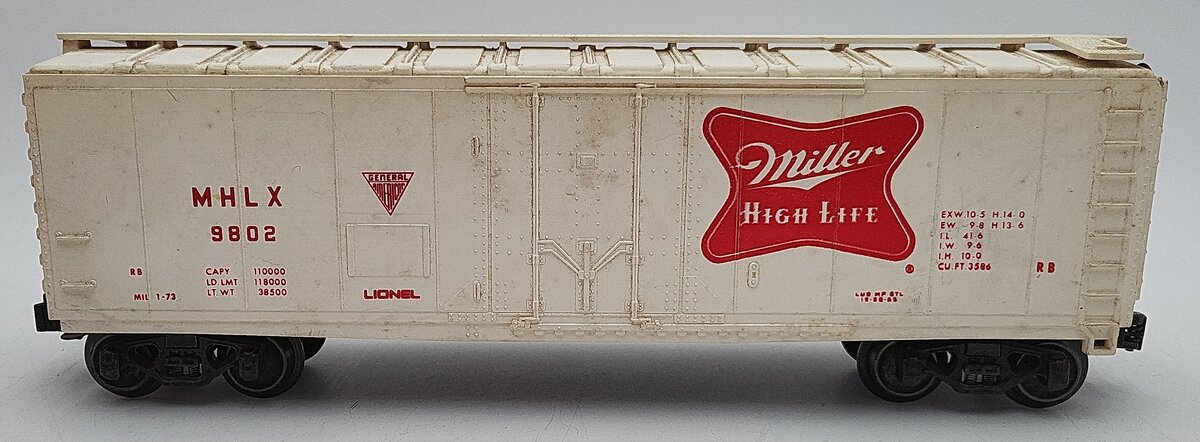 Lionel 6-9802 O Gauge Miller High Life Reefer Car #9802 VG/Box
