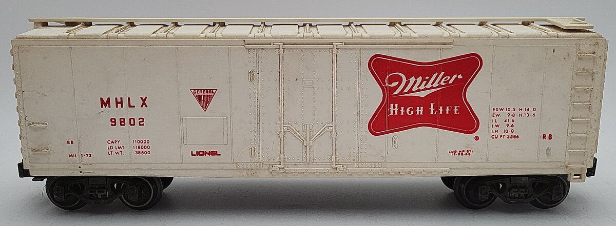 Lionel 6-9802 O Gauge Miller High Life Reefer Car #9802 VG/Box