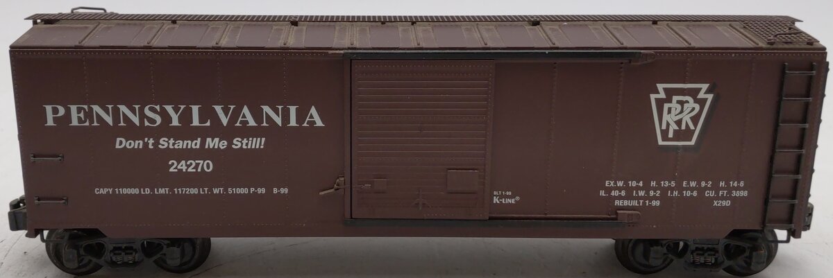 K-Line K761-1891 O Gauge Pennsylvania Boxcar #24270 EX/Box