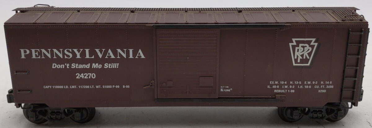 K-Line K761-1891 O Gauge Pennsylvania Boxcar #24270 EX/Box