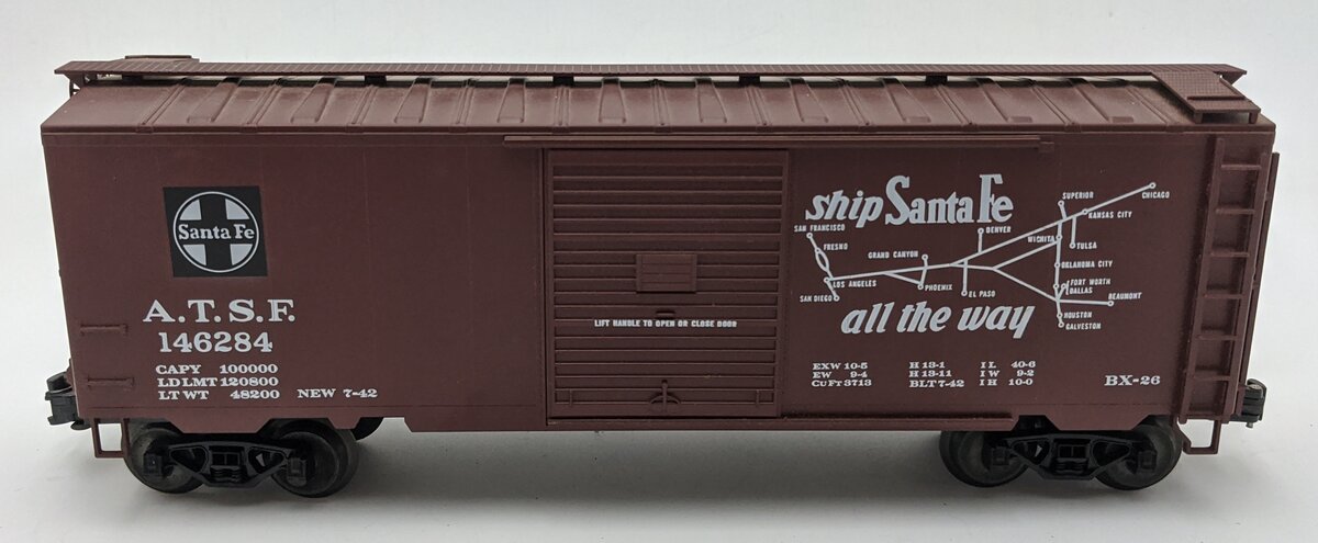Weaver 146284 O Scale Santa Fe Super Chief Boxcar #146284 VG