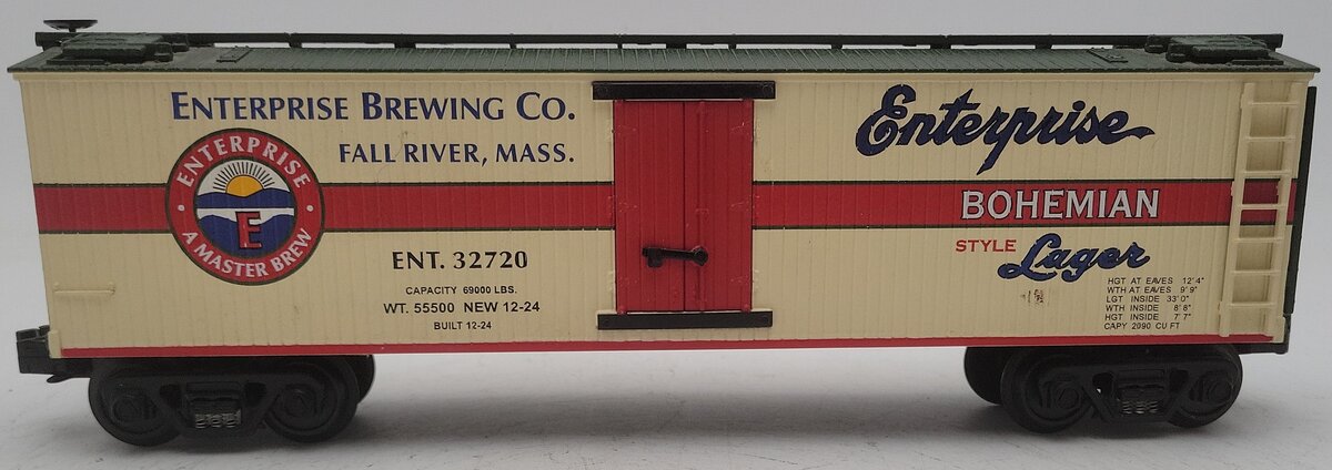 MTH 30-8627 O Gauge Enterprise Lager Die-Cast Reefer Car #32720 EX/Box