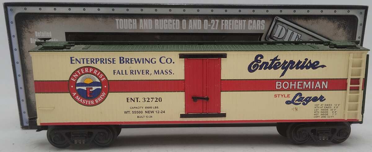 MTH 30-8627 O Gauge Enterprise Lager Die-Cast Reefer Car #32720 EX/Box