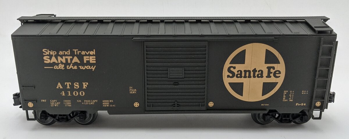 Weaver 4100 O Gauge Santa Fe 40' Single-Door Boxcar #4100 (3 Rail) LN/Box