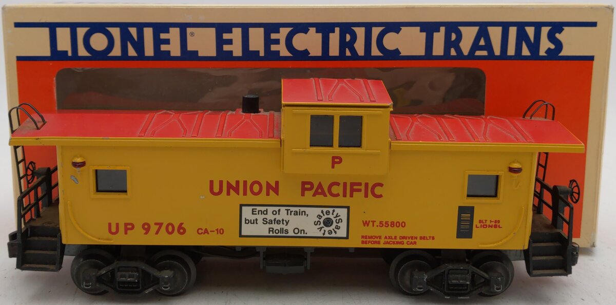 Lionel 6-19706 O Union Pacific Extended Vision Smoking Illuminated Caboose #9706 VG/Box