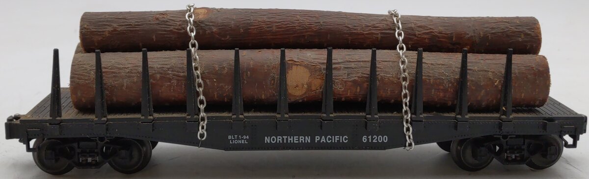Lionel 6-17510 O Gauge Northern Pacific Flatcar with Logs #61200 EX/Box