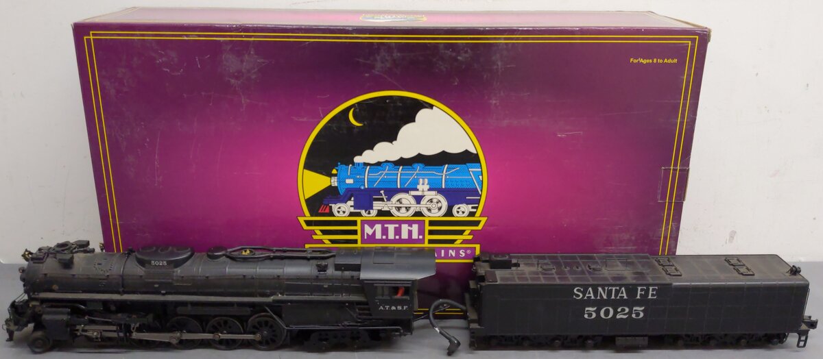 MTH 20-3161-1 O Gauge Santa Fe 2-10-4 Steam Locomotive & Tender w/ PS 2.0 #5025 EX/Box