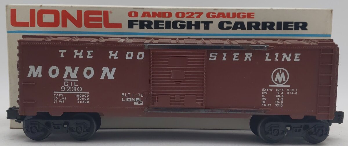 Lionel 6-9230 O Gauge Monon "The Hoosier Line" Boxcar/Box