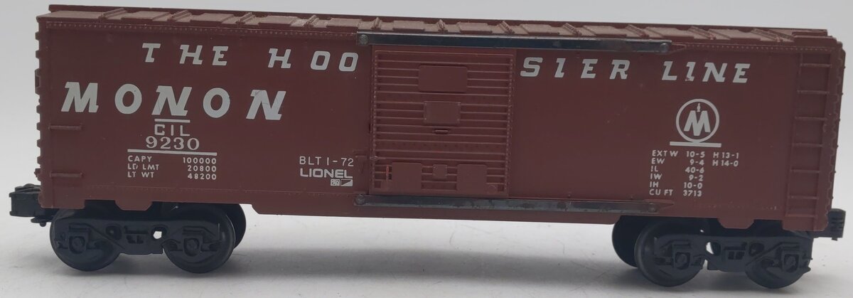 Lionel 6-9230 O Gauge Monon "The Hoosier Line" Boxcar/Box