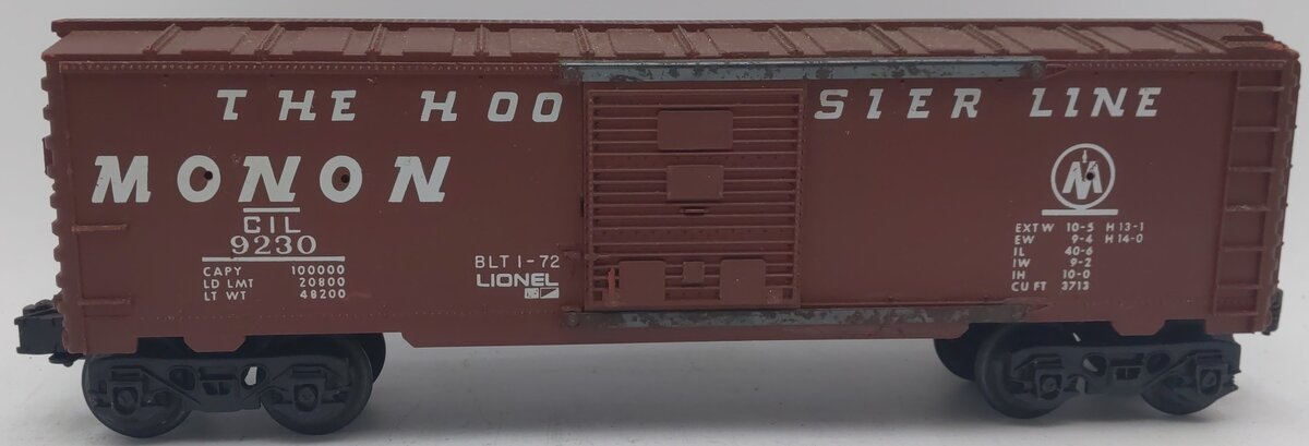 Lionel 6-9230 O Gauge Monon "The Hoosier Line" Boxcar/Box