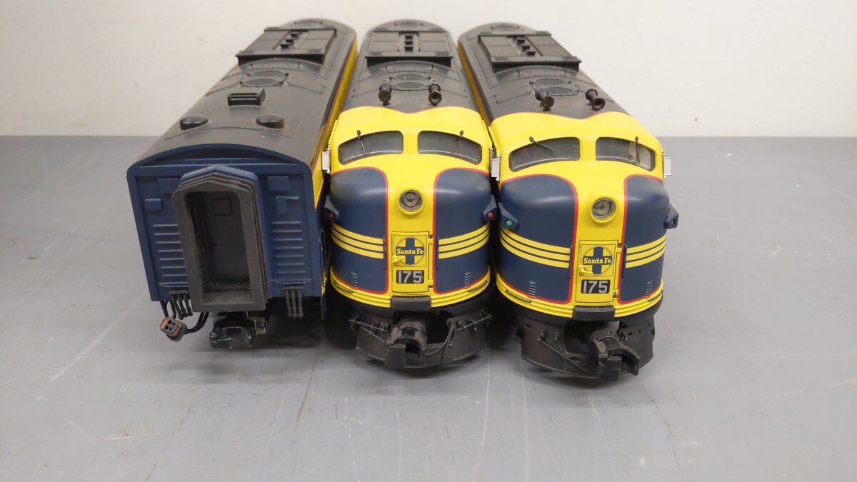 MTH 20-2565-1 Santa Fe FT ABA Diesel Engine Set w/Proto-Sound 2.0 #175/175C/175B EX/Box