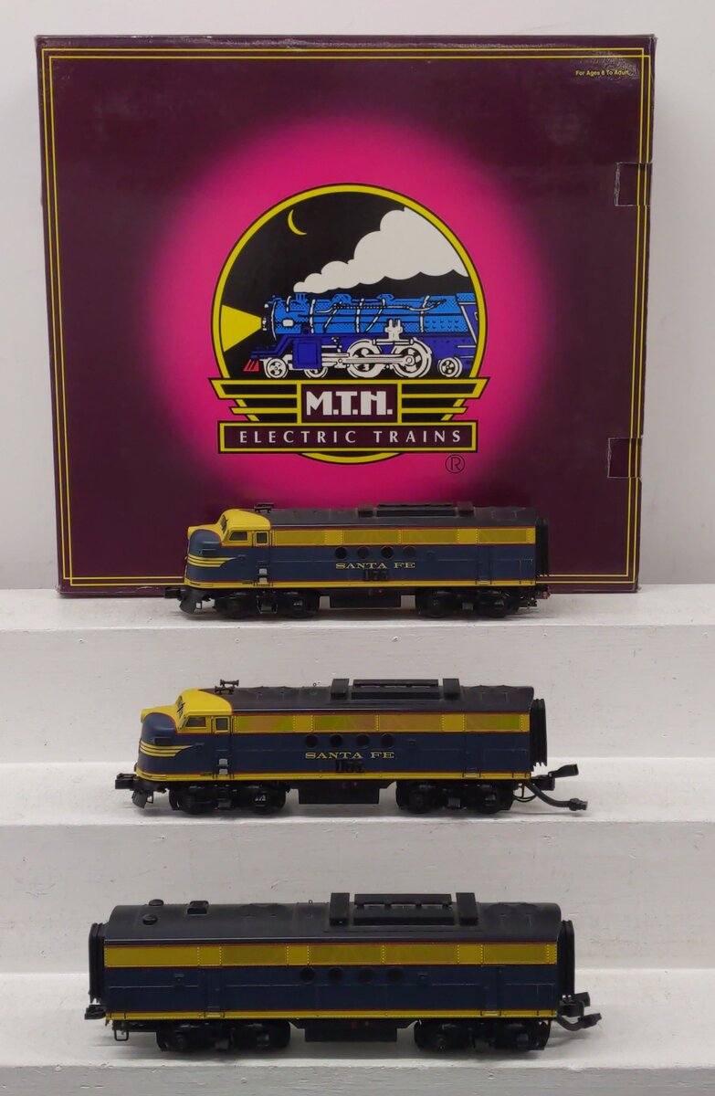 MTH 20-2565-1 Santa Fe FT ABA Diesel Engine Set w/Proto-Sound 2.0 #175/175C/175B EX/Box