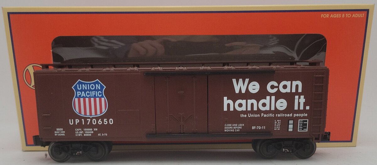 Lionel 6-17318 Standard O Union Pacific Boxcar #170650 EX/Box