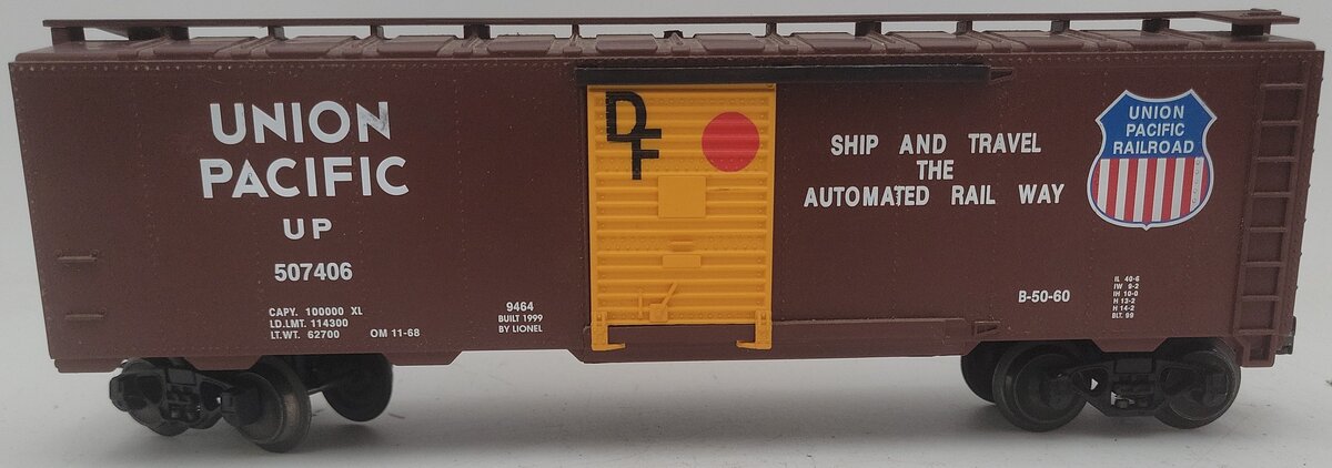 Lionel 6-17250 O Gauge Union Pacific Boxcar #507406 EX/Box