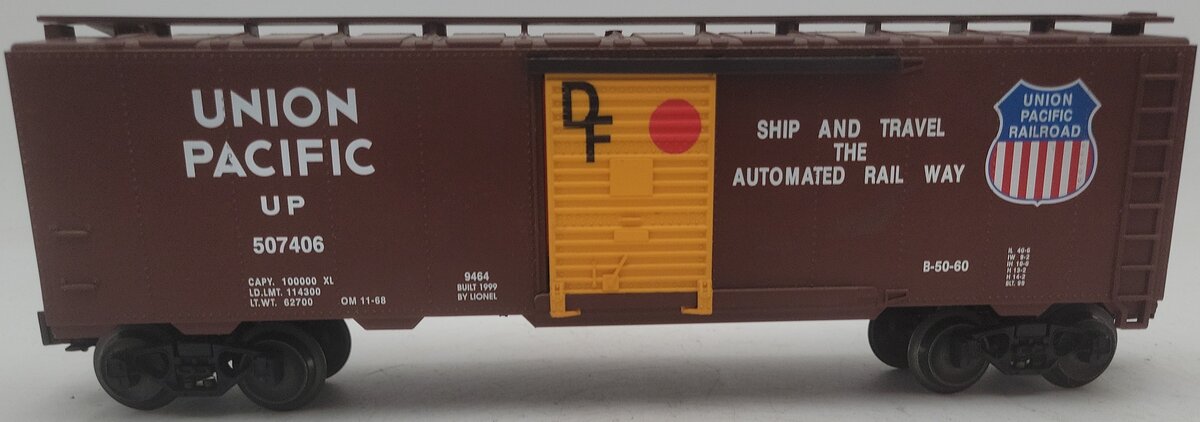 Lionel 6-17250 O Gauge Union Pacific Boxcar #507406 EX/Box