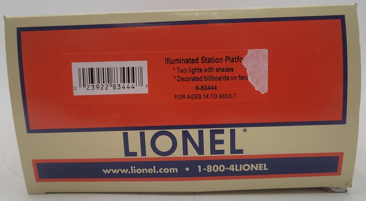 Lionel 6-83444 O Gauge Illuminated Station Platform EX/Box