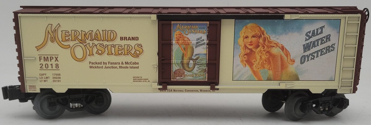 Lionel 6-58062 O 2018 TCA Mermaid Oysters Boxcar EX/Box