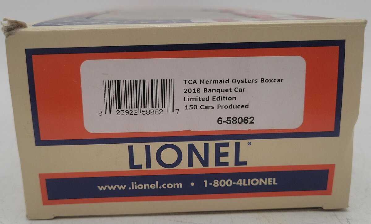 Lionel 6-58062 O 2018 TCA Mermaid Oysters Boxcar EX/Box