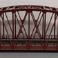 MTH 40-1031 O Gauge 30 Inch Rust Colored Steel Arch Bridge w/ Piers VG/Box