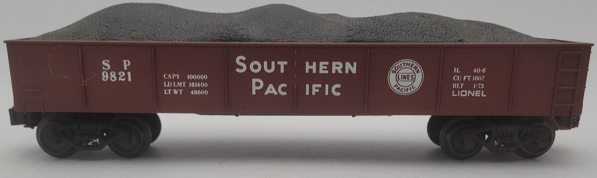 Lionel 6-9821 O Gauge Southern Pacific Gondola w/ Load VG/Box