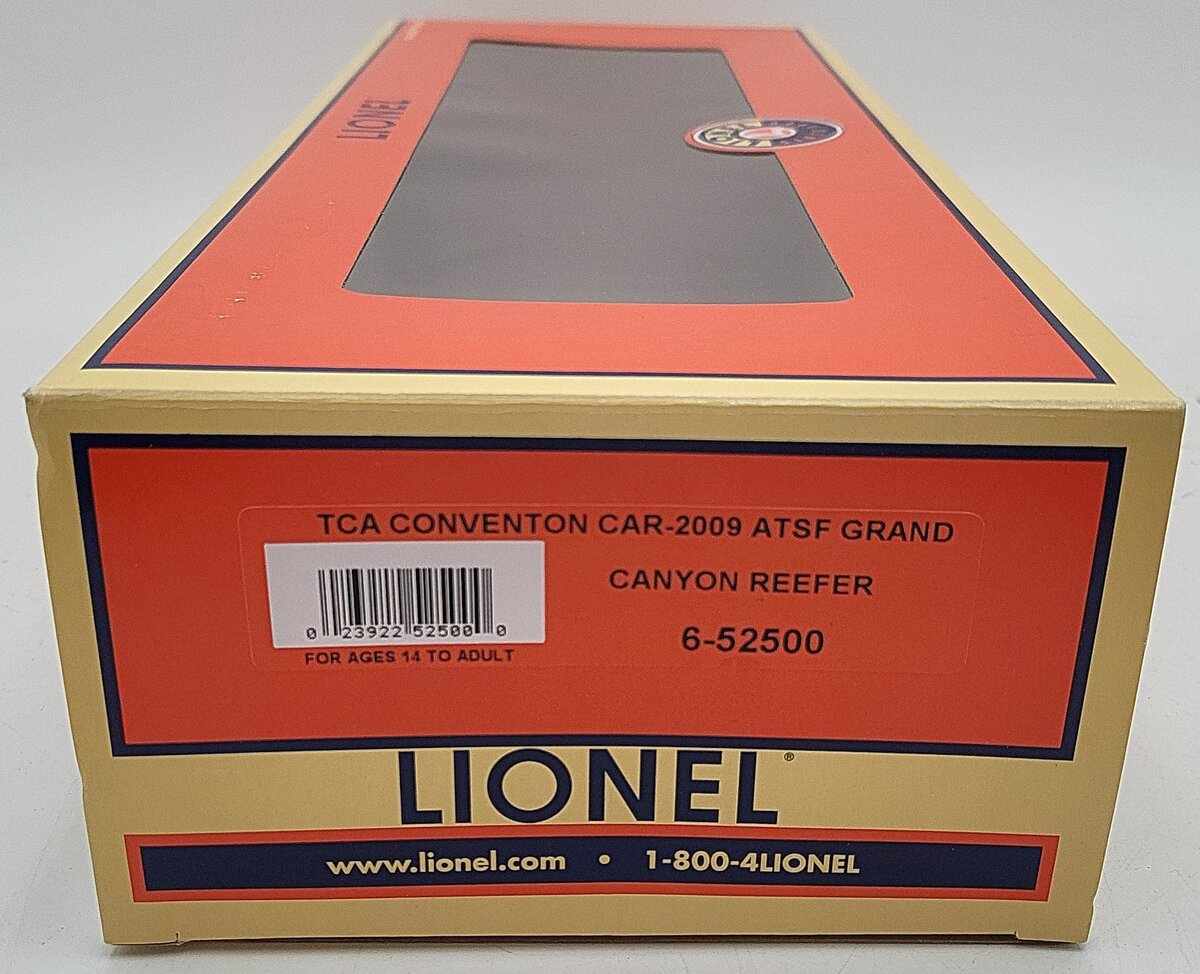 Lionel 6-52500 O Gauge ATSF Grand Canyon Reefer 2009 TCA Convention Car #7409 EX/Box