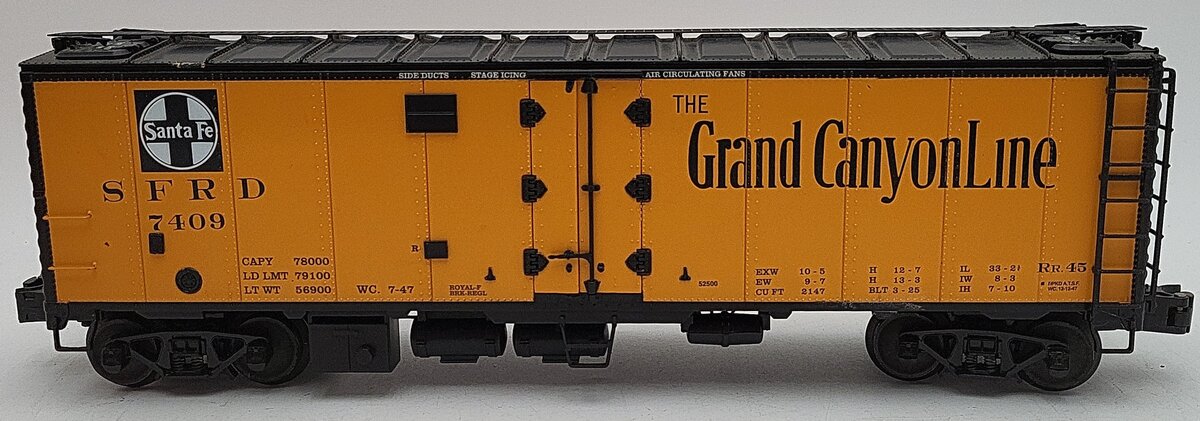 Lionel 6-52500 O Gauge ATSF Grand Canyon Reefer 2009 TCA Convention Car #7409 EX/Box