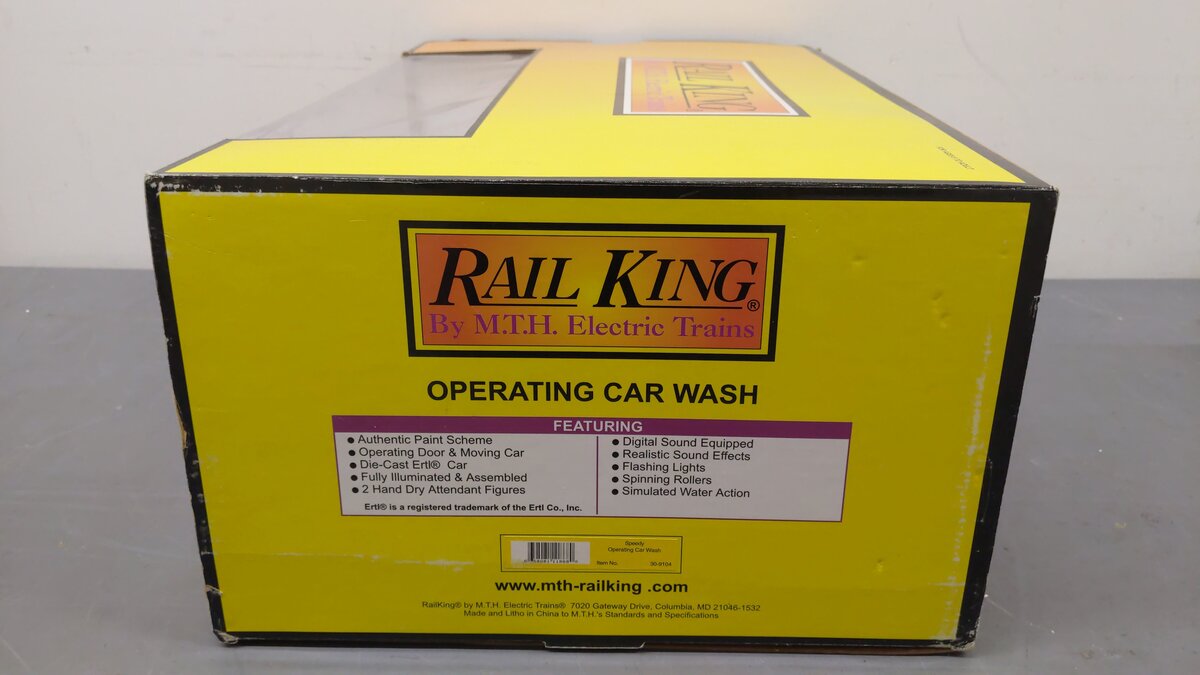 MTH 30-9104 O Scale Speedy Operating Animated Car Wash EX/Box