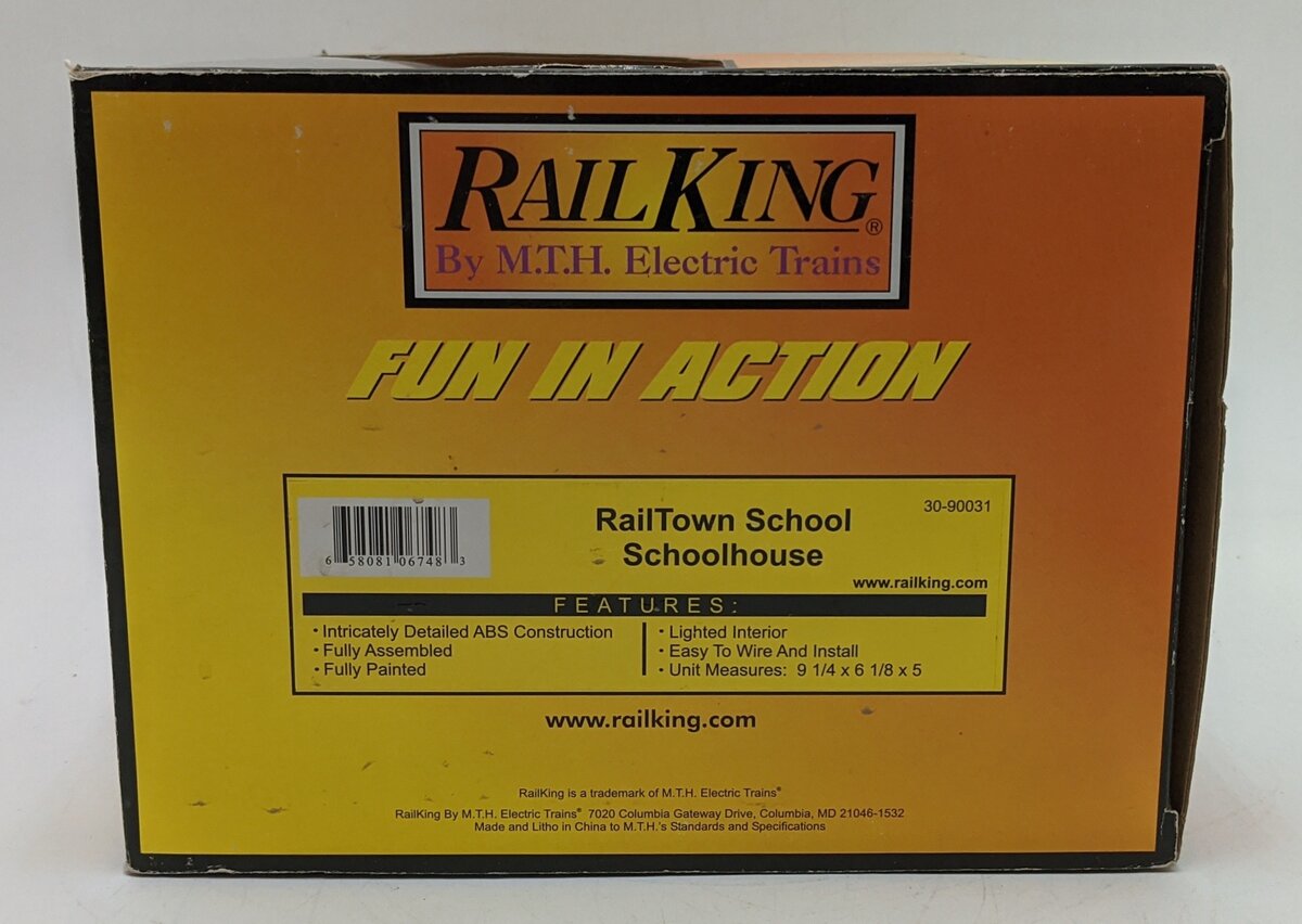 MTH 30-90031 O Scale Schoolhouse Building LN/Box